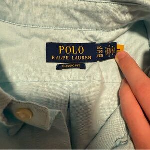 Polo Ralph Lauren Men’s Classic Fit Turquoise/Aqua Long Sleeved Pony Logo